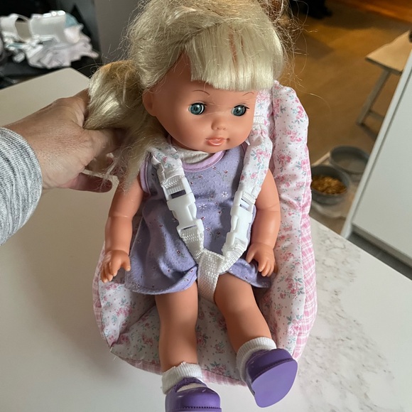 Other - Pink soft fabric backpack/carrier for dolls.  Cute way to carry your doll!!